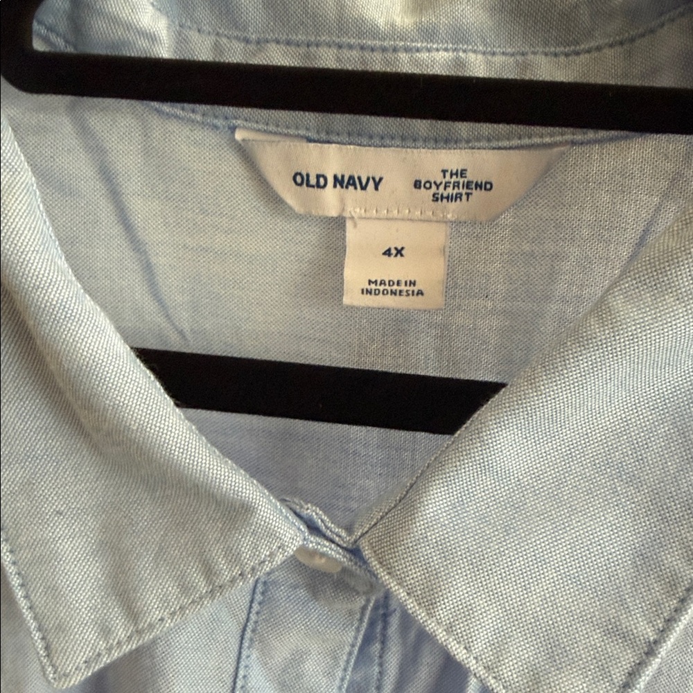 Old Navy boyfriend shirt 4 x NWOT Oxford light blue button down - Picture 4 of 9